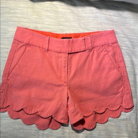 J. Crew Pink Scalloped Shorts - Picture 1 of 6